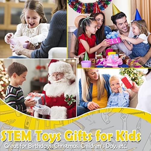 TEUVO Kids Tool Set, 54Pcs Toy Pretend Play Construction Tools Toys Kit with Electric Drill, Kids Tool Belt, Tool Box, Educational Power Toy Gifts for Toddlers Boys Aged 3 4 5 6 7 Years Old 7 61rkSS8FvaL. AC