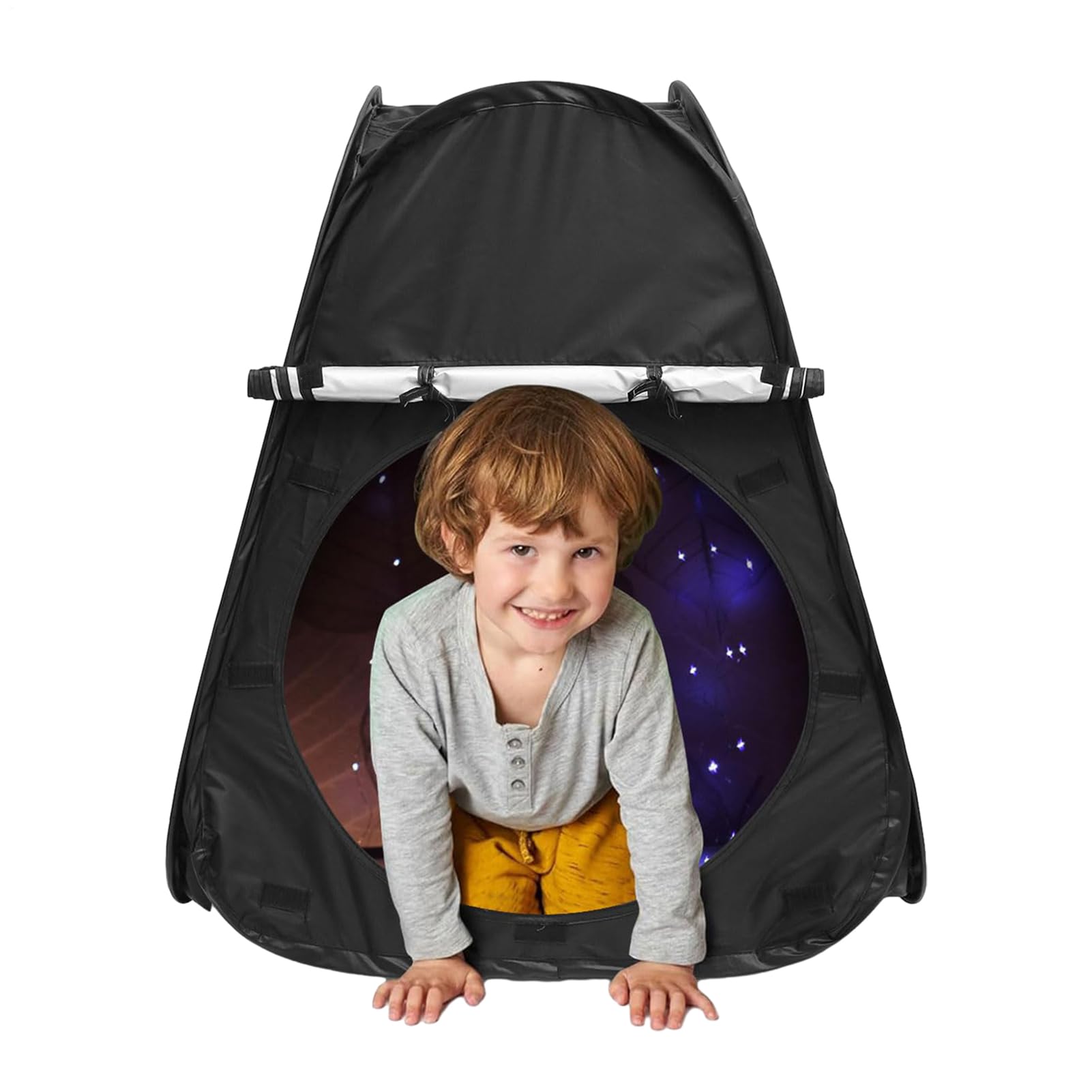 Sensorisches Zelt für besondere Bedürfnisse, sensorisches Zelt | Ruhige Ecke zum Spielen und Entspannen | Starkes Versteck mit Silberbeschichtung, mit Rollladen und