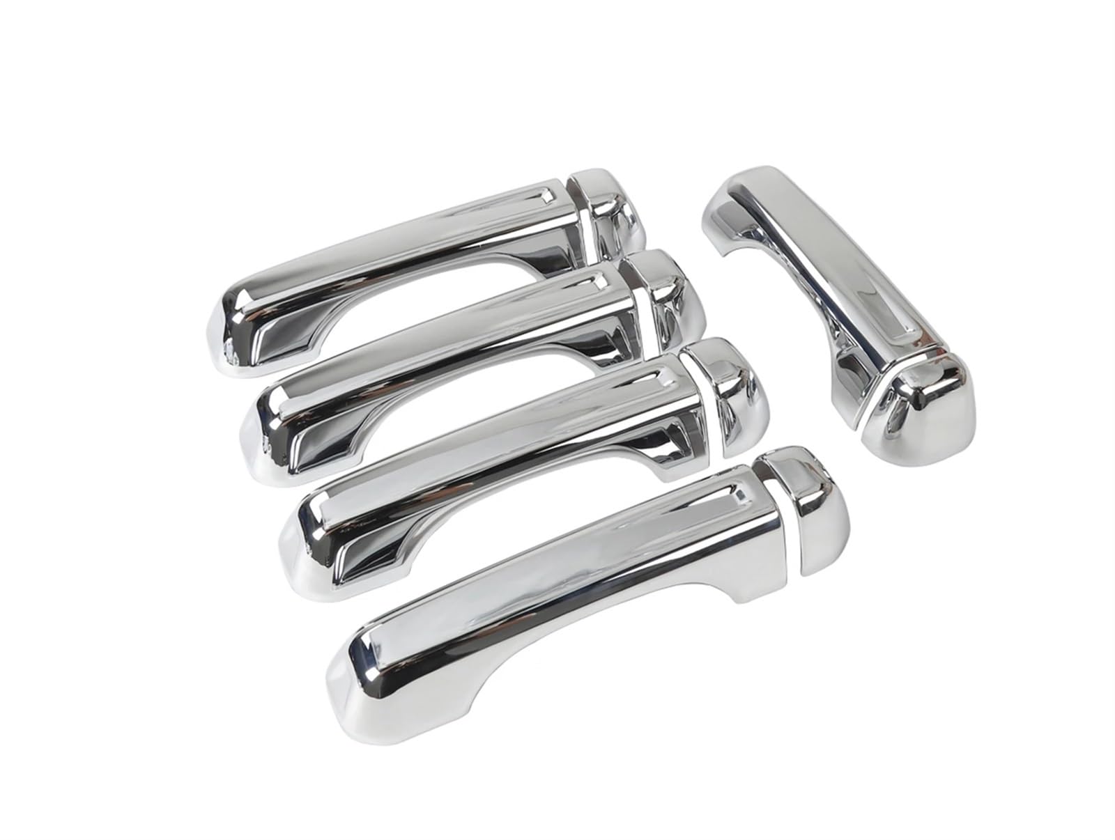 OUVECR for Jeep for Wrangler JL 2018-2023 4-Door Car Side Door Grab Handle Decoration Cover Tailgate Handle Stickers Exterior Accessories Car Outer Door Handle(Chrome)