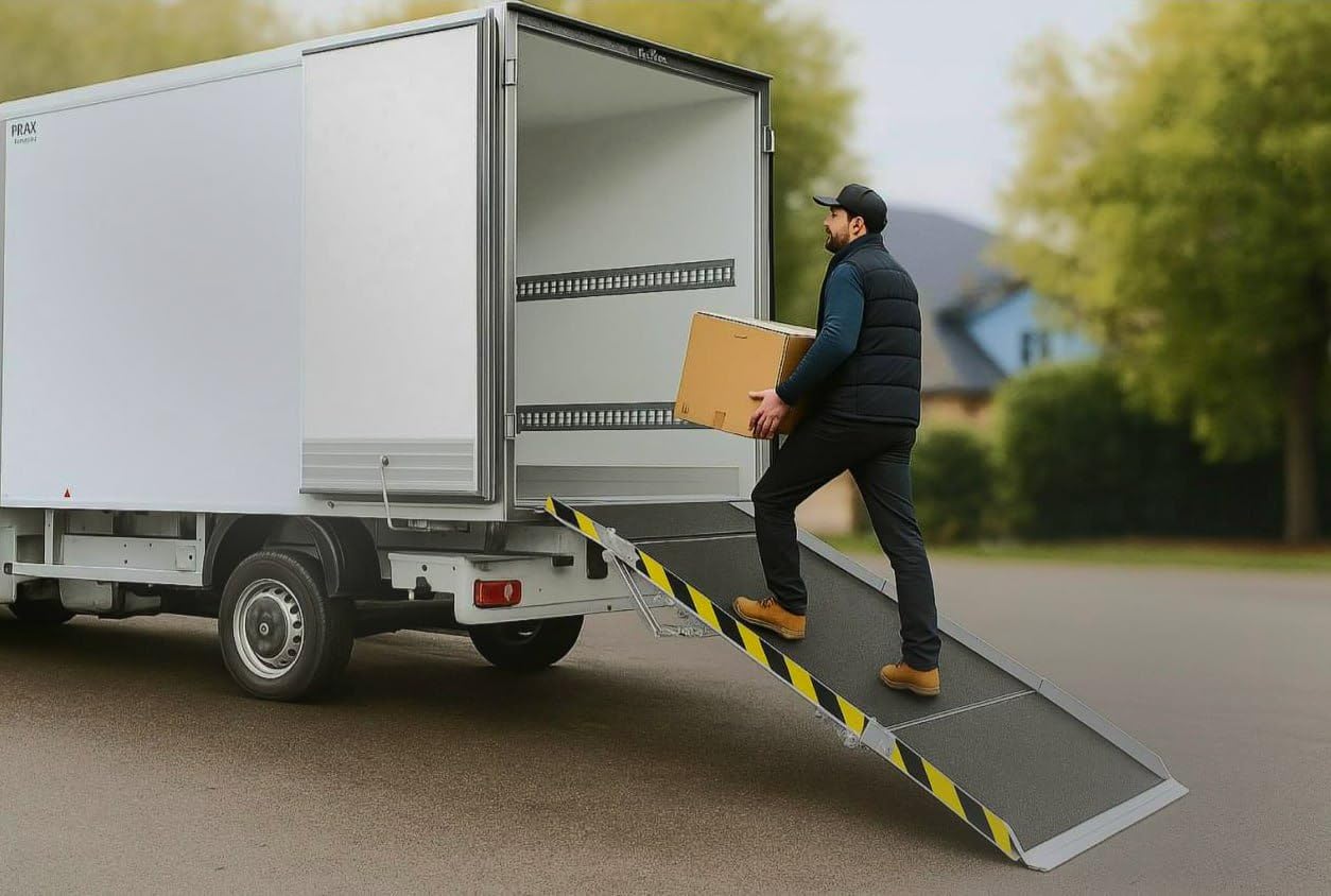 Rampa de aluminio, para silla de ruedas, plegable en 3 niveles, 240 cm