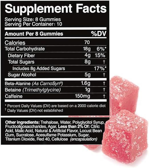 Amazon Com Hilo Pre Workout Gummies Workout Booster With Caffeine Beta Alanine And Betaine Cotton Candy Flavor 80 Count Health Household