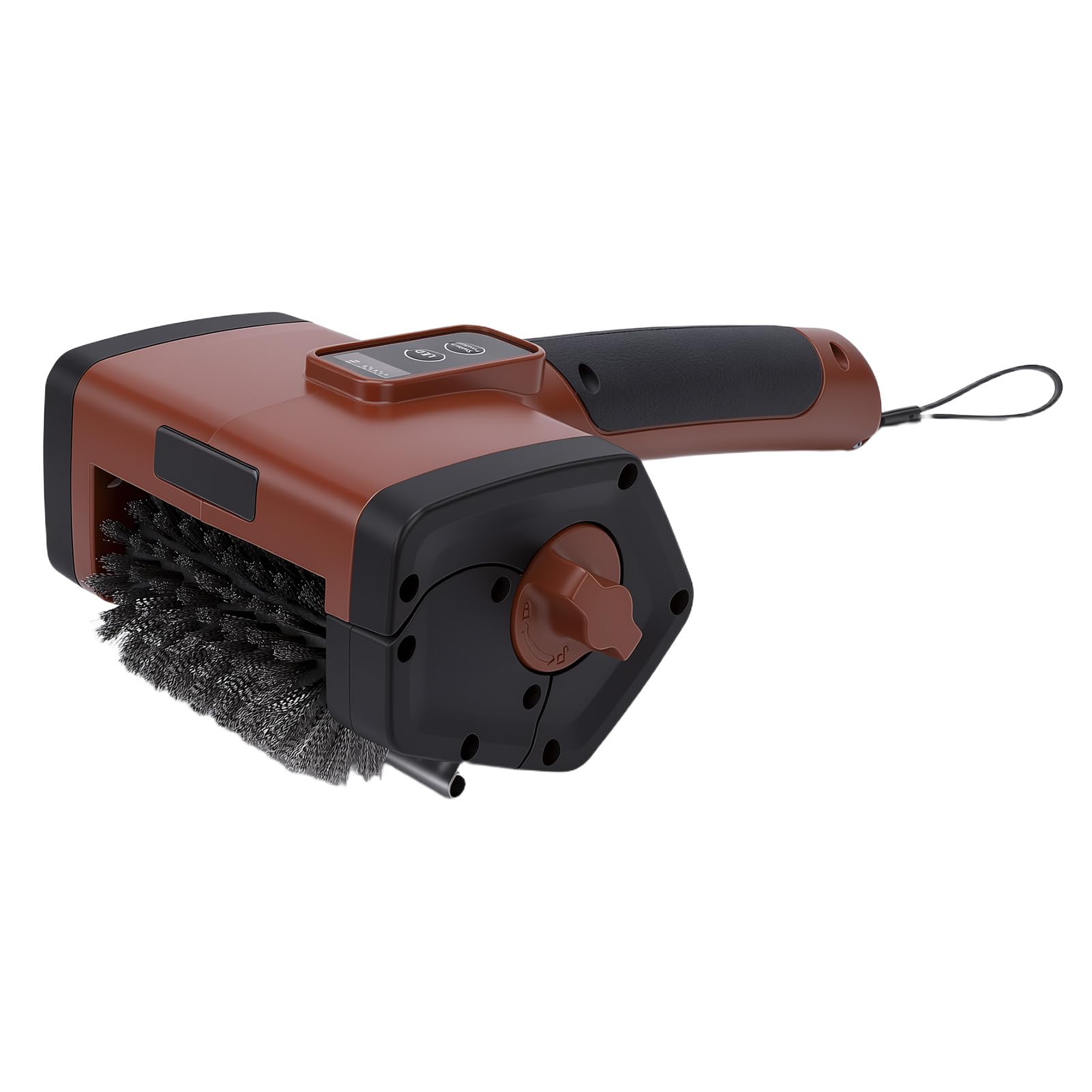 Sxhlseller Spazzola per Barbecue con Luce a LED, Detergente per Griglia Elettrica Ricaricabile |Lavapavimenti Rotante in Acciaio Inossidabile 304 Antispruzzo con Impugnatura Ergonomica per Uso Esterno