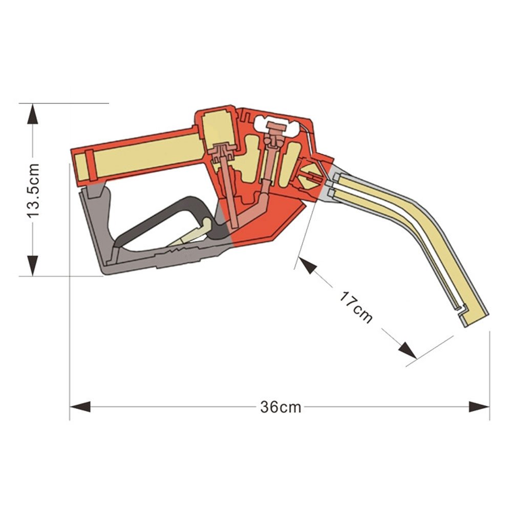 Pistolet de distribution d’huile Diesel à arrêt automatique Nuzamas, débit de 1,9 cm