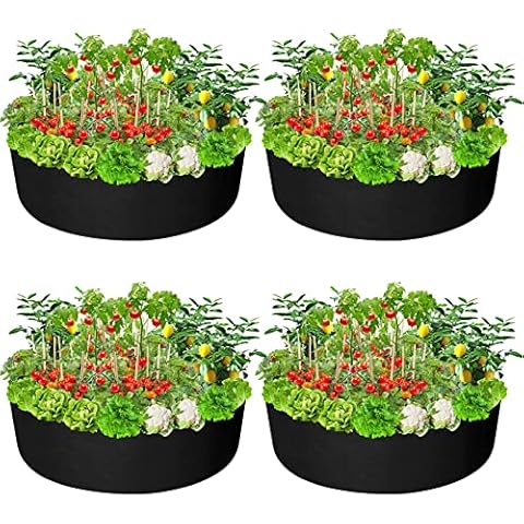 Zhehao 4 Pcs 50 Gallon Raised Garden Bags Cover