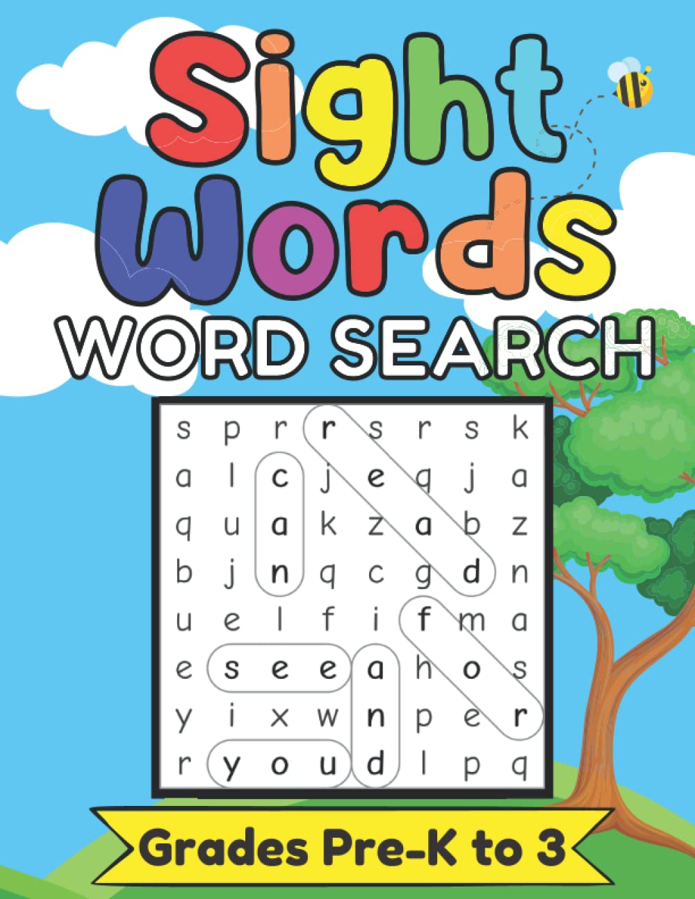 Sight Words Word Search Book for Kids: High Frequency Words Activity Puzzle Book Grades Pre-K-3