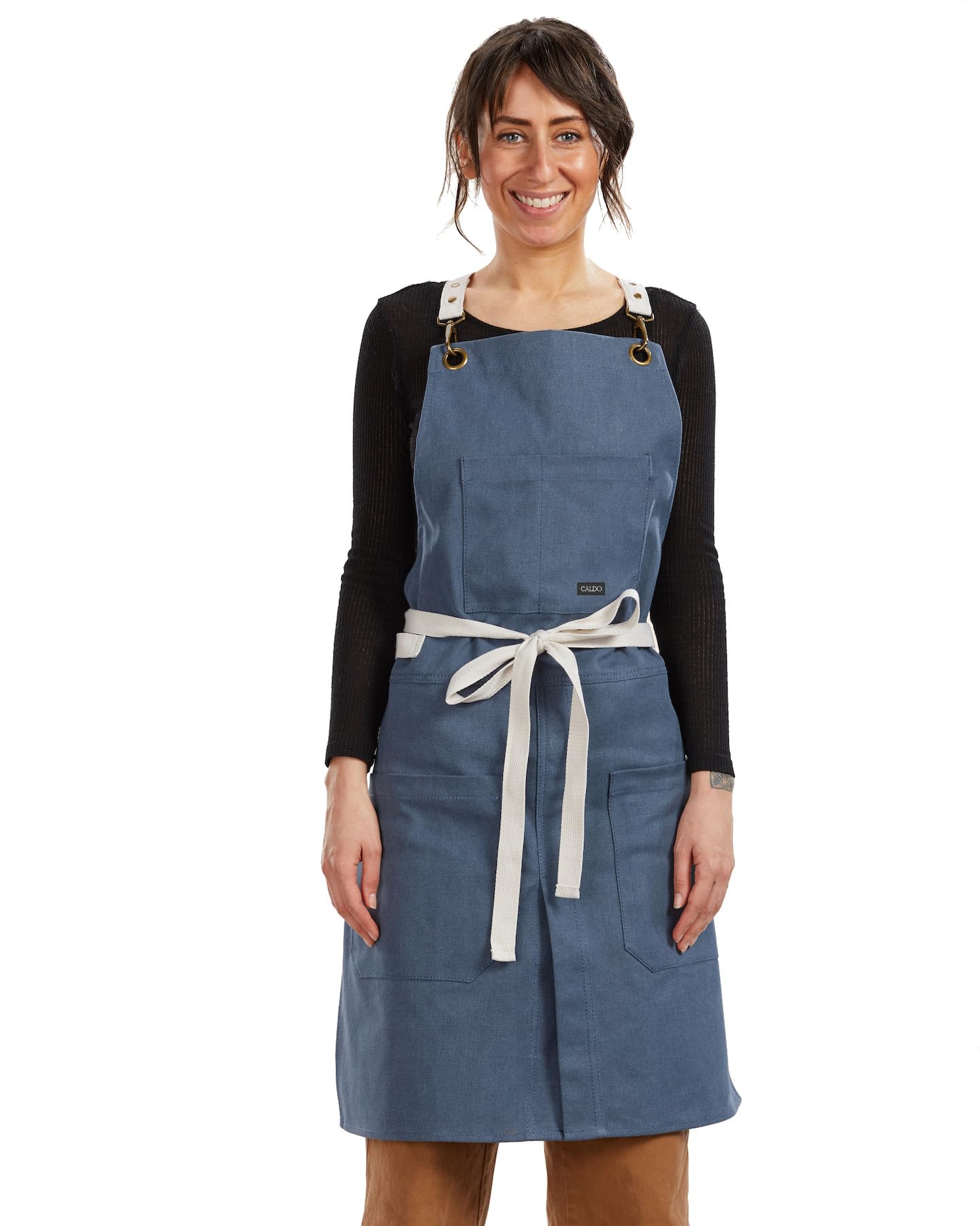 Caldo Split Leg Apron (Dark Blue)
