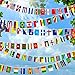 KERDA 224 Countries International String Flags Banners of the World,Decoration for Olympic,School,Bar,Sports Events,Grand Opening,8.2x5.5 Inch,230 Feet