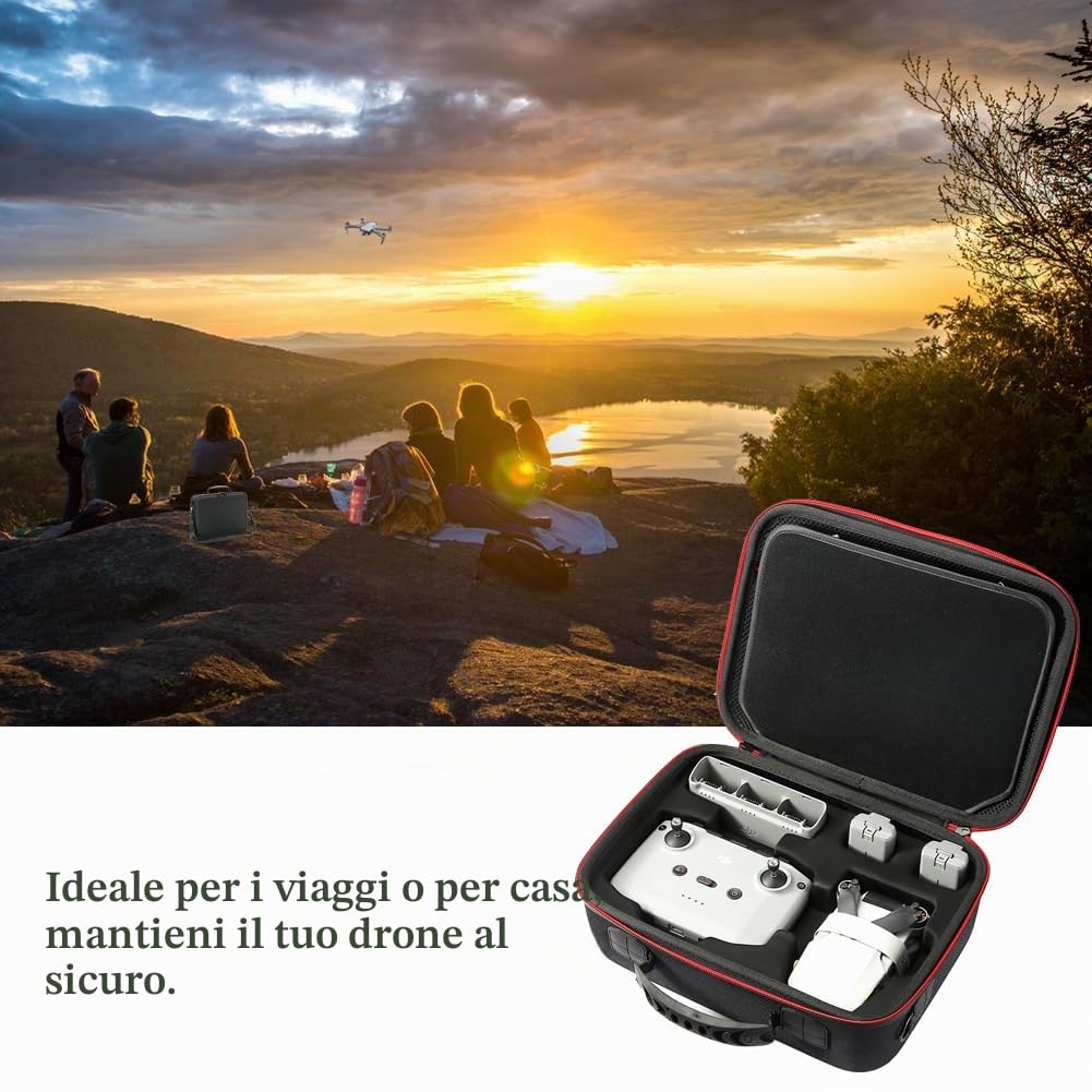 RAIACE Custodia da trasporto per DJI Mini 2, custodia rigida compatibile con il telecomando del drone DJI Mavic Mini 2 e altri accessori (in vendita solo custodia).