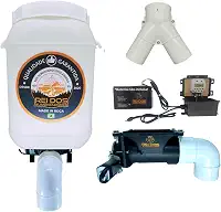 Alimentador Automático com Reservatório de Ração de 25 Litros com Divisor Y, Programável via Timer 12V para uso com Bateria 12V, Ideal para Cachorro Cavalo Bovino Ovelha Porco Galinha Pato Peixe