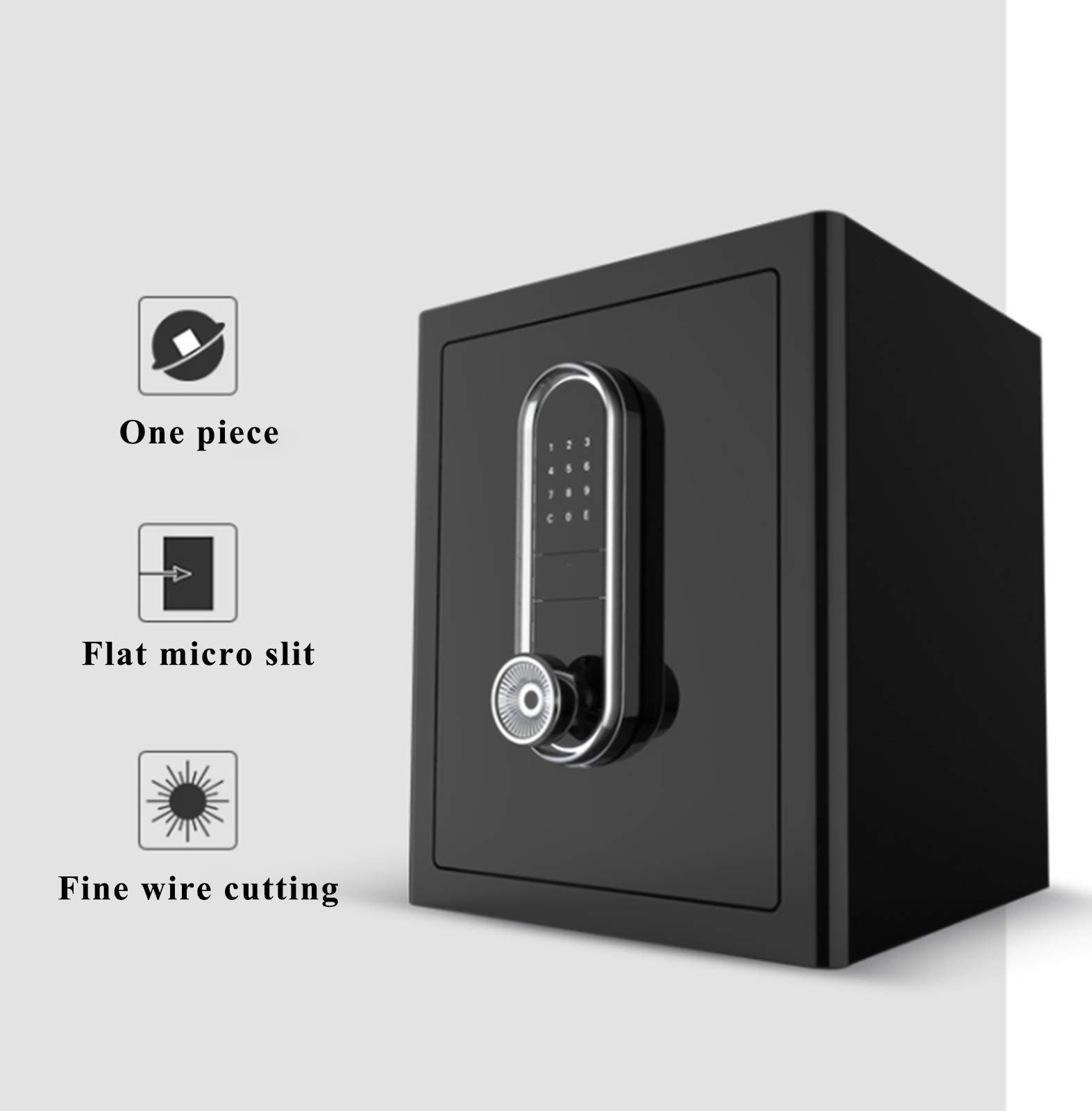Tresor im modernen Minimalismus-Design, automatisch öffnender Tresor, digitaler Safe mit Füßen, Stummschaltungsmodus, Heimtresor aus Stahl mit hoher Kapazität für Haushalt, Kleiderschrank,