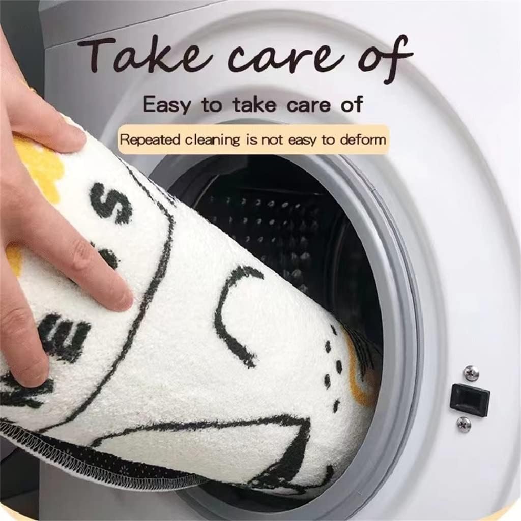 Washable Kitchen Rug Coffee Table Rug Entry Door Mat Bedroom Floor Long Rug Bathroom Home Decor Lint Free Mat(E,50cmx160cm)