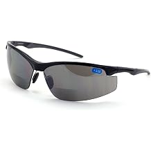 Bifocal High Performance Protective Safety Glasses Light Mirror Tint Bifocal - Reader - Sunglasses Black, 1.50