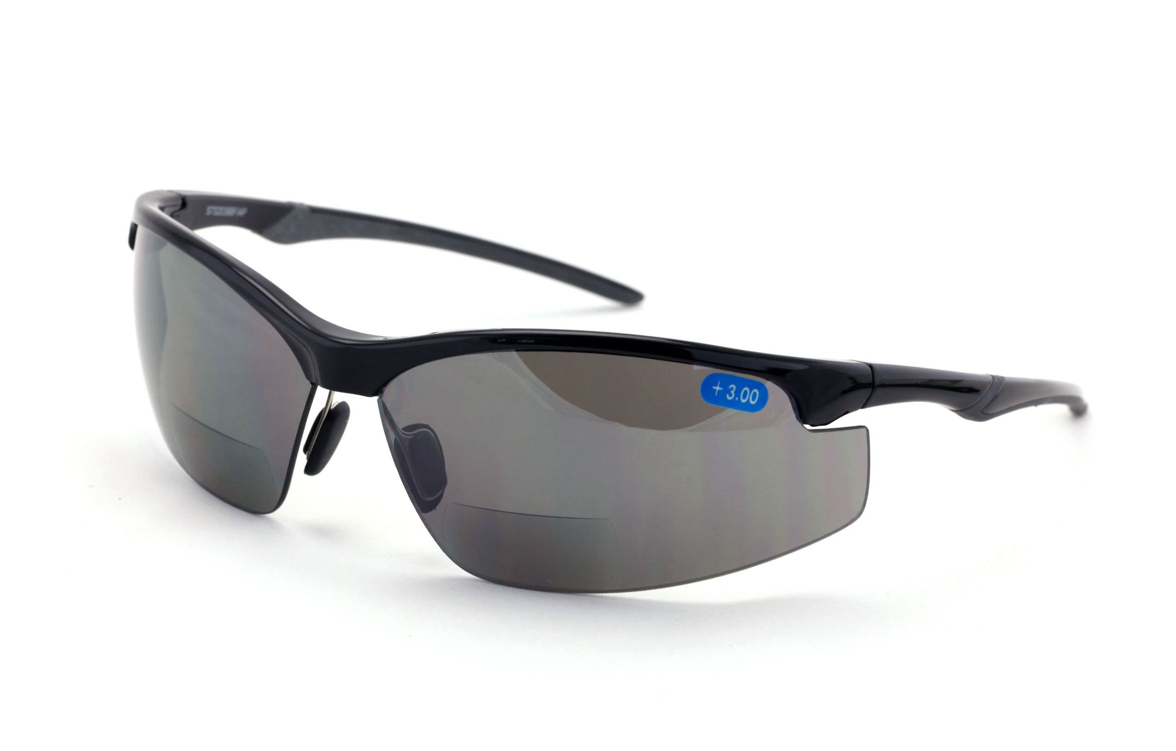 V.W.E. De Alto Rendimiento De Protección De Los Vidrios Rx-Bifocales De Seguridad Espejo Ligero Matiz Bifocales - Lector De Sol - Gafas De Sol (Negro, 2.50)