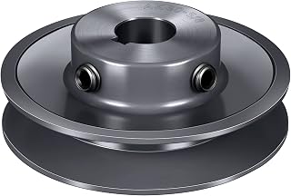 Tondiamo Mechanical Belt Pulley Single/Double Groove Web Sheave Bored-to-Size Belt Sheave Cast Iron Belt Section (Single Groove, AK30-5/8)