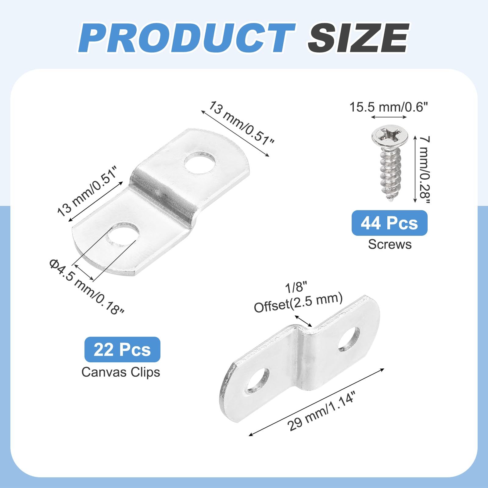 PATIKIL 1/8" Offset Canvas Clips - Image 2