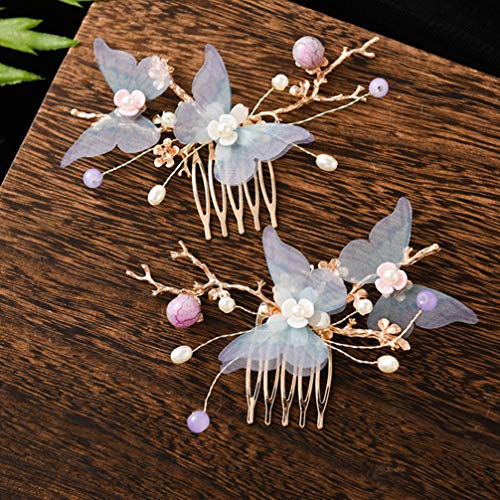 PIXNOR 1 Conjunto de Pauzinhos de Cabelo Com Borla - Pauzinho de Cabelo Chinês Feito à Mão Vintage C