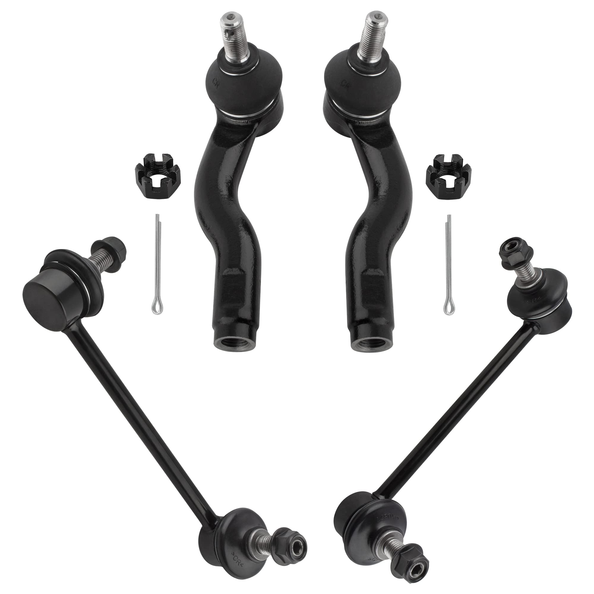 BOXI 4pcs Front Sway Bar End Links + Outer Tie Rod Ends Fit for Ford Fusion 2006-2010 / for Lincoln MKZ 2007-2009/Zephyr 2006 / for Mercury Milan 2006
