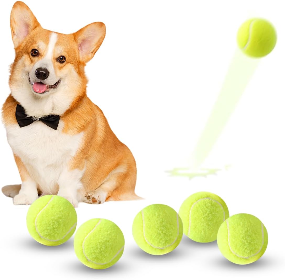 ZIYIZE Mini pelotas de tenis, paquete de 6 pelotas de tenis para perros de 2 pulgadas, pelota de juego para mascotas fácil de atrapar para lanzador de pelotas para perros de 2 pulgadas
