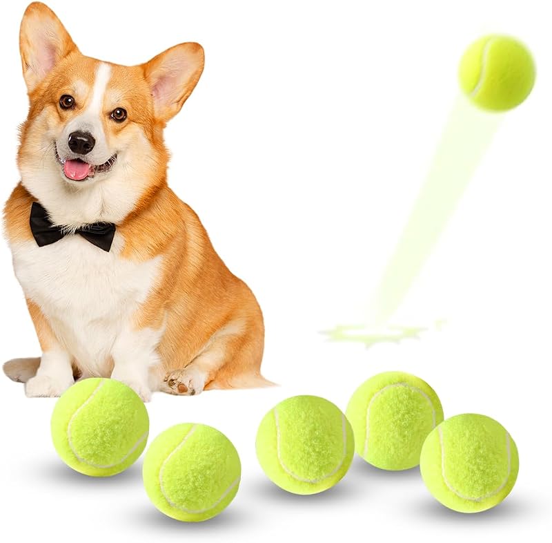 ZIYIZE Mini pelotas de tenis, paquete de 6 pelotas de tenis para perros de 2 pulgadas, pelota de juego para mascotas fácil de atrapar para lanzador de pelotas para perros de 2 pulgadas