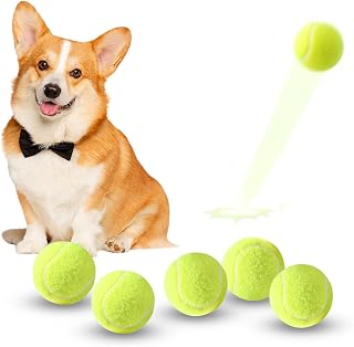 Mini Tennis Balls, 6 Pack 2 inch Dog Tennis Balls, Easy Catching Pet Playing Ball for 2 inch Dog Ball Launcher