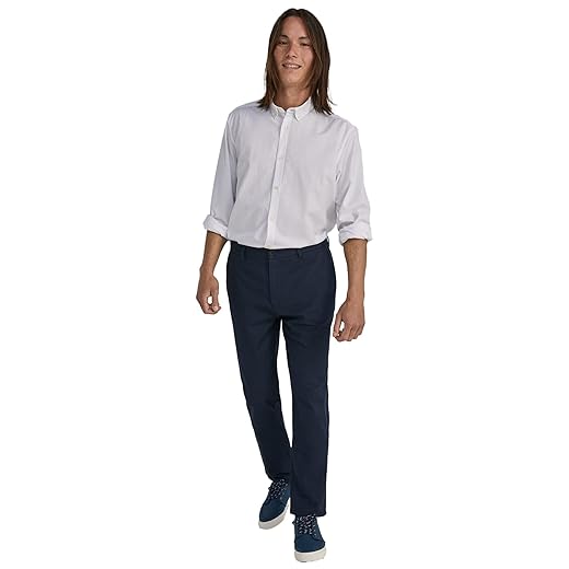 Springfield Pantalón chino slim fit, Pantalones de vestir Hombre, Azul Oscuro (Dark Blue), M
