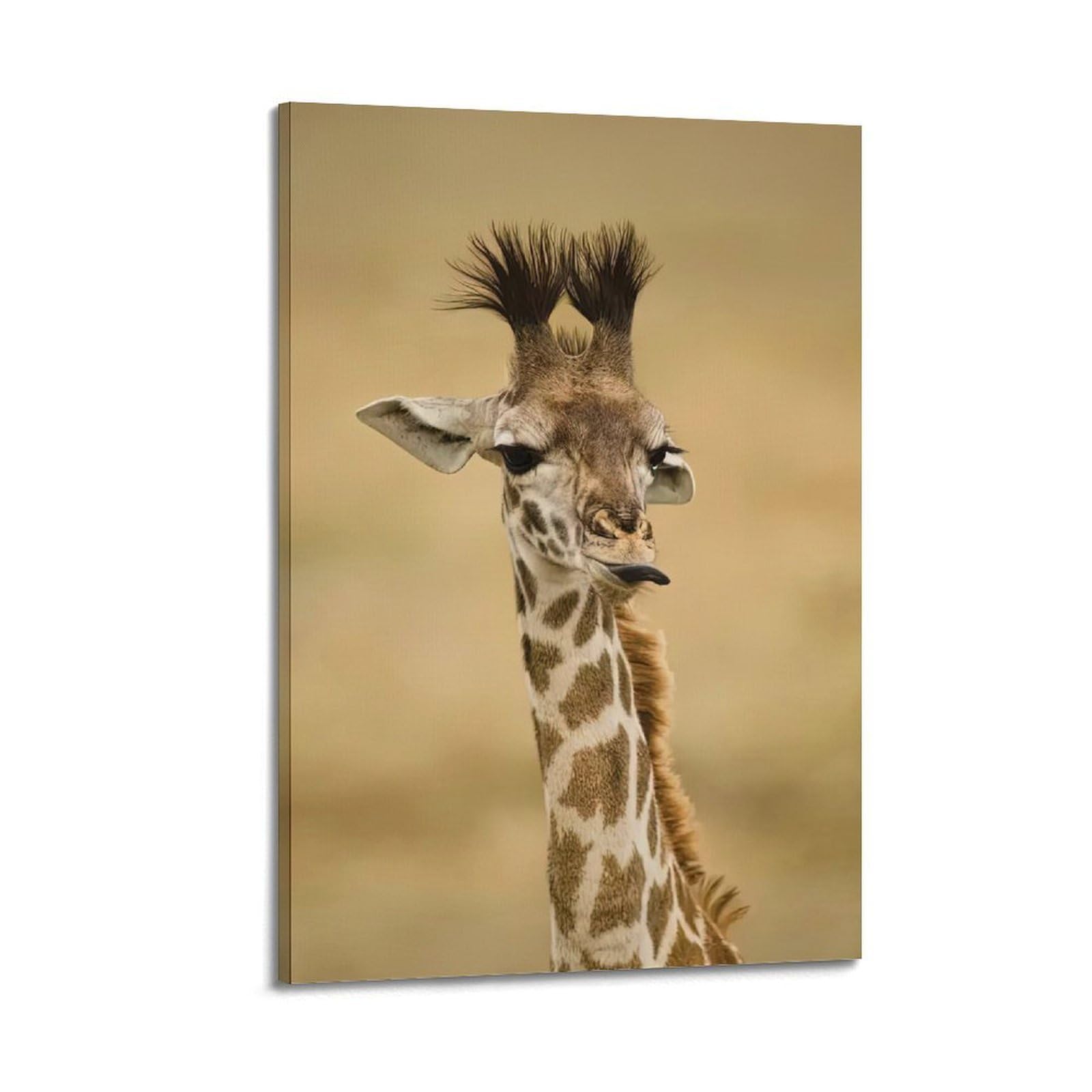 MJZLQN Animal Poster Giraffe Poster Decorative Painting Canvas Wall Posters And Art Picture Print Modern Family Bedroom Decor Posters 20x30inch(50x75cm)