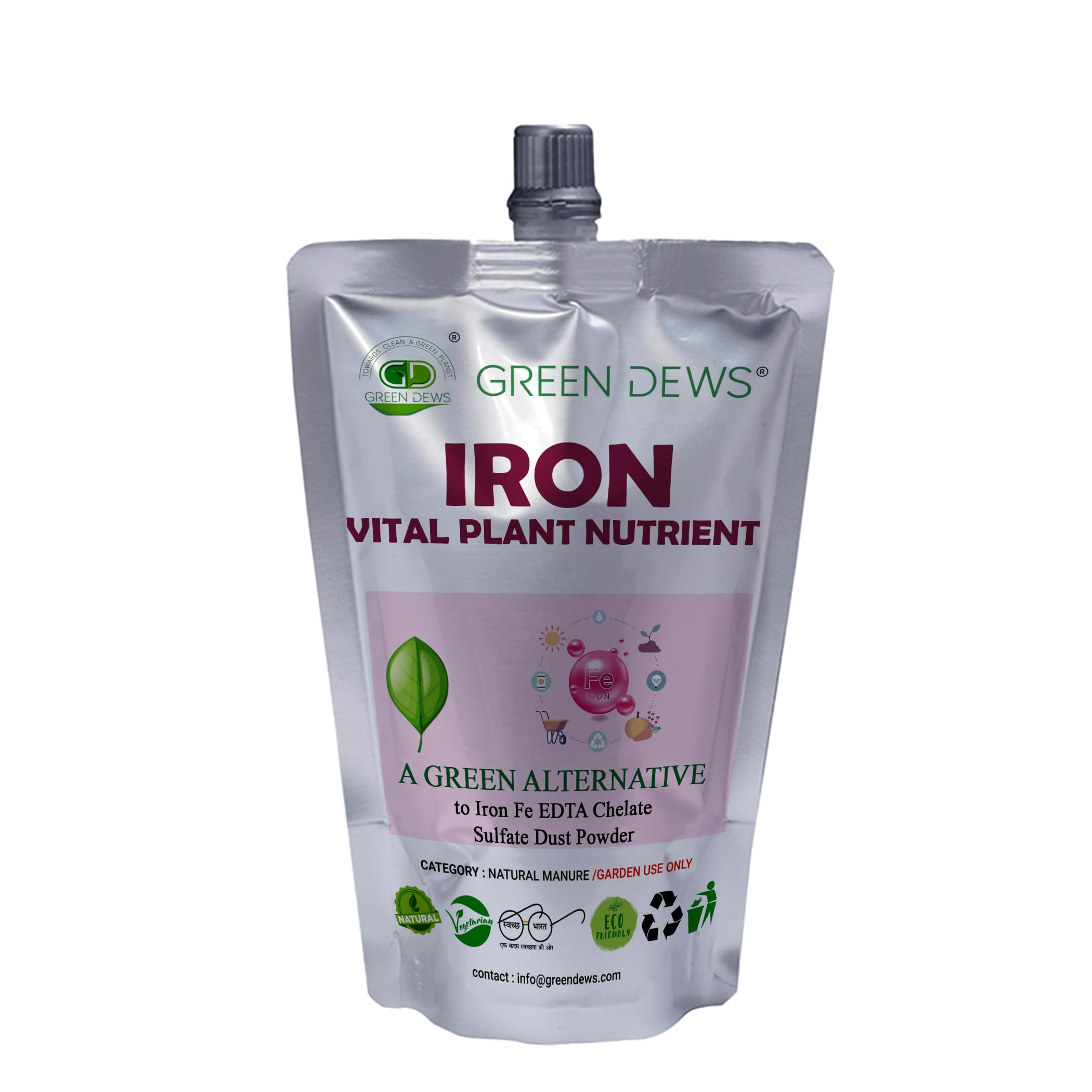 Green Dews Iron Fertilizer for Plants Organic, Liquid Foliar Spray – A Substitute to Iron Fe EDTA Chelated Dust Powder-250 ml (B0B53TR47D) Amazon Price History, Amazon Price Tracker