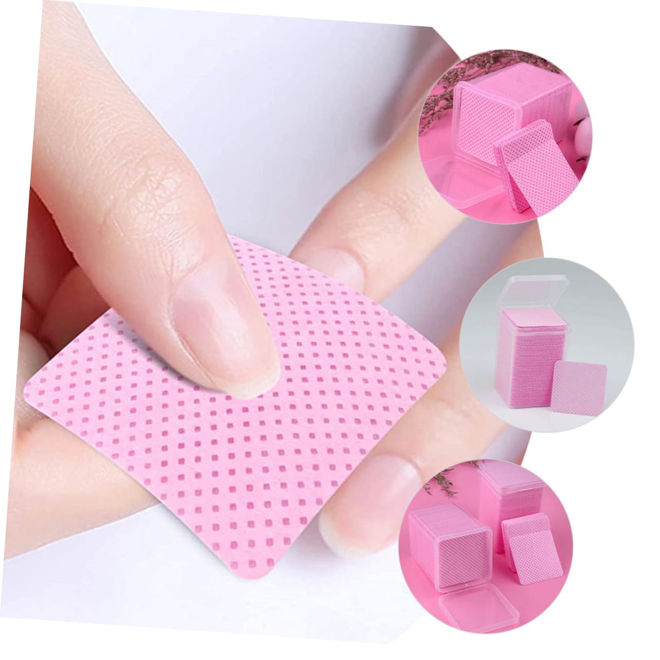 FOMIYES 400pcs Glue Cleaning Nail Polish Pads Adhesive Pads Cleaning for Gel Nail Polish for Women