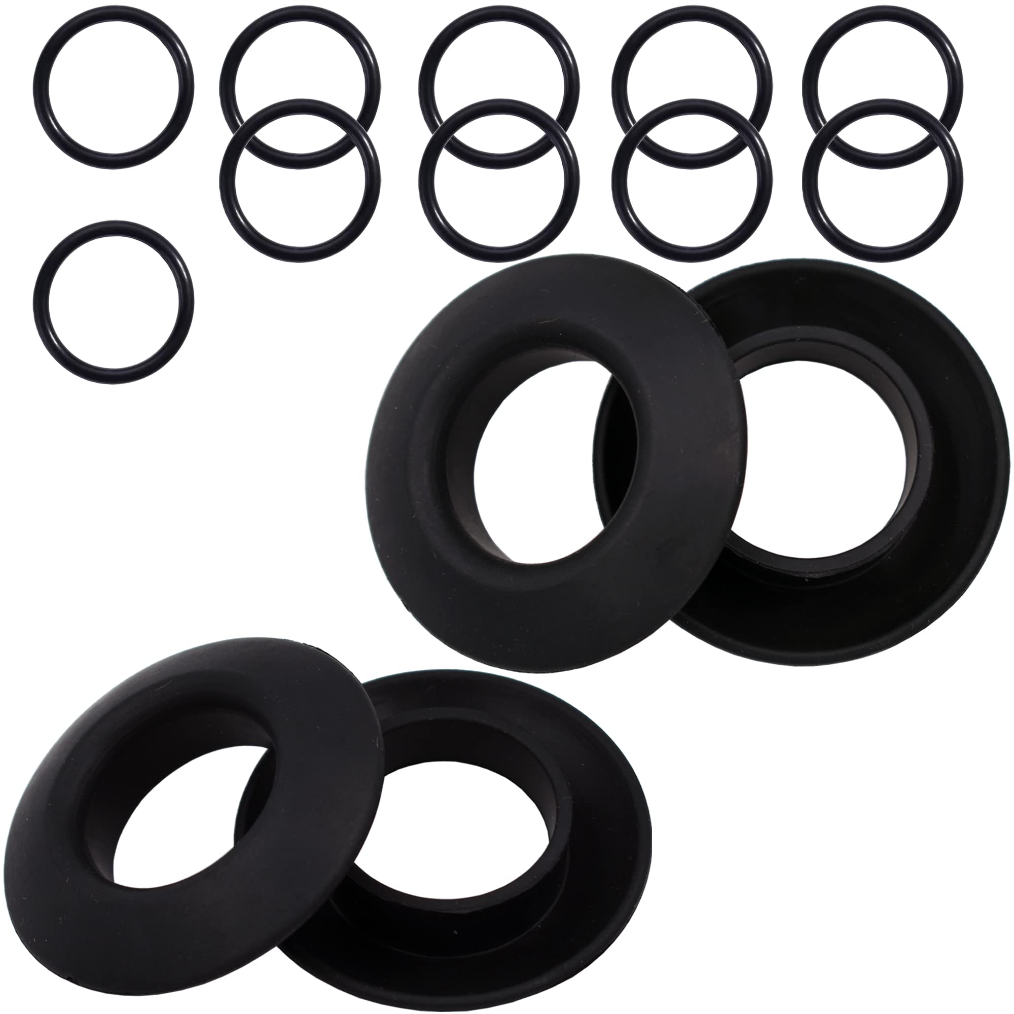 4 Pcs Universal Kayak Paddle Drip Rings-for Kayak and Canoe Paddles - No More Sliding Up and Down (Black)