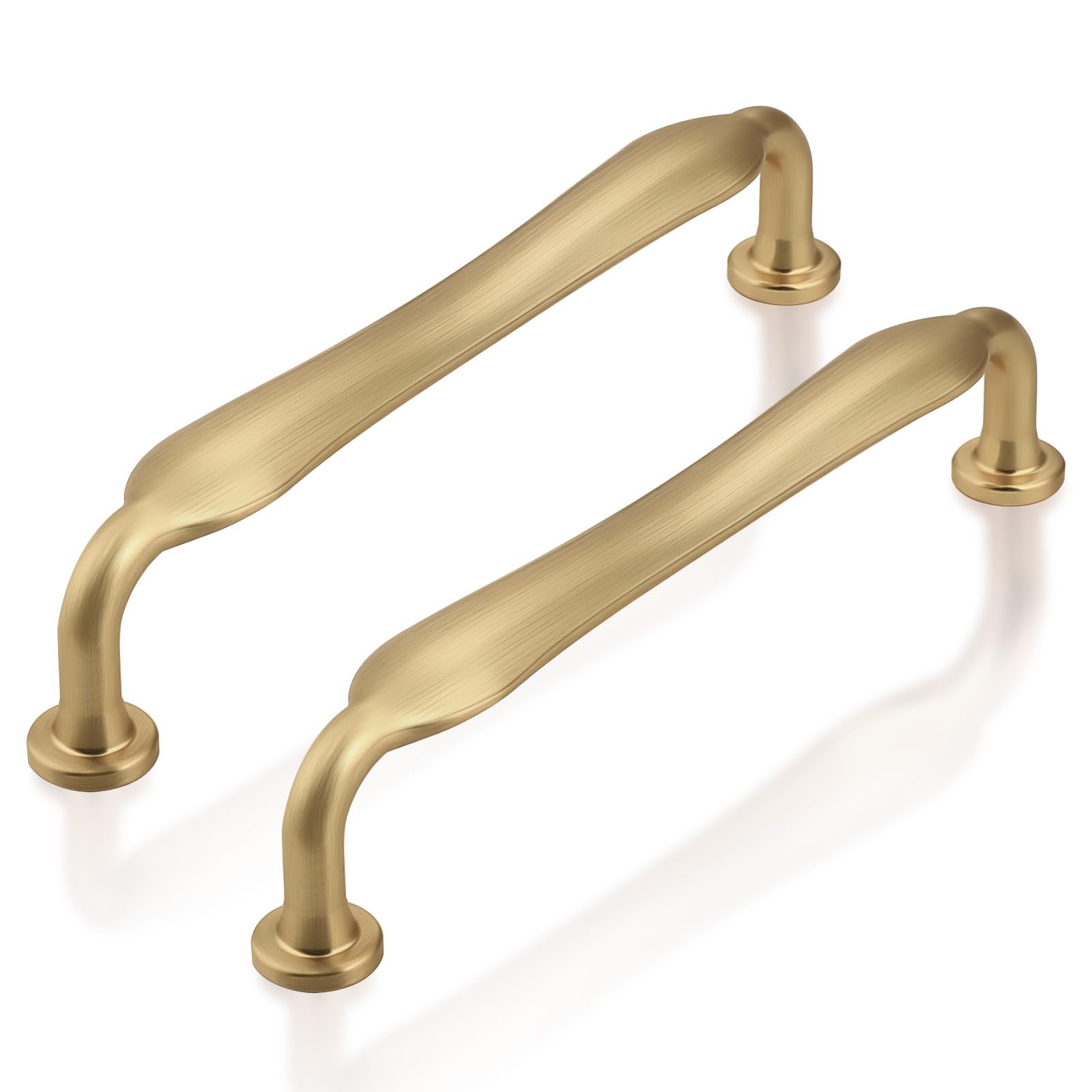 Photo 1 of Probrico 10 Pack 5 Inch(128mm) Hole Center Champagne Bronze Kitchen Cabinet Handles, Brushed Brass Vintage Dresser Drawer Pulls for Kitchen Bathroom Cupboard Closet