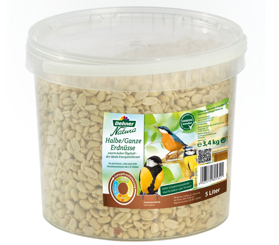 Dehner Natura Mangime per Uccelli Selvatici Arachidi 3,4 kg