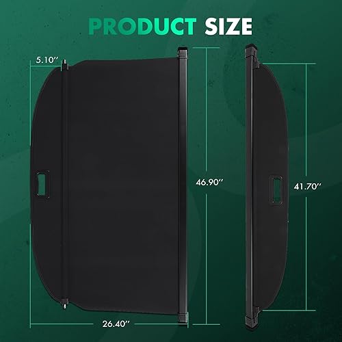 Miniatura 566 de SCITOO Cubierta de carga 2013 2014 2015 2016 2017 2018 compatible con Toyota RAV4 2.5L actualizado anti-mirón retráctil trasero maletero cubierta