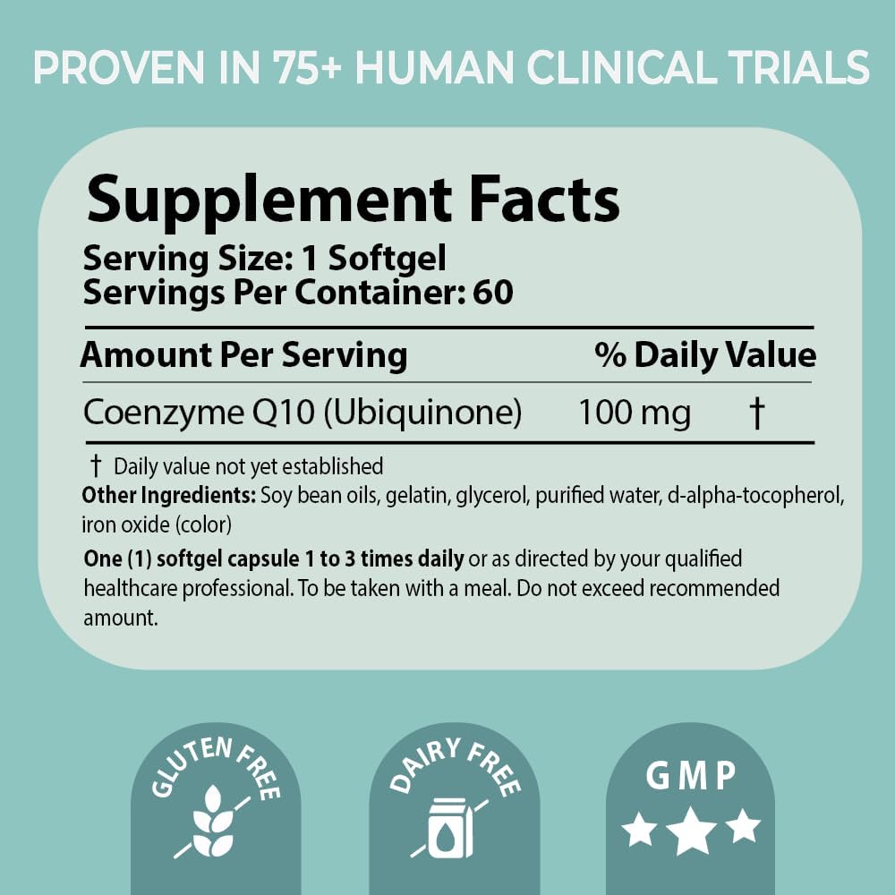 Pharma Nord - The Original CoQ10 • Clinically Proven • High Absorption • Heart Health • Fertility • Healthy Aging • Cellular Energy • Antioxidant • Gluten-Free • 100 mg Coenzyme Q10 • 150 Softgels