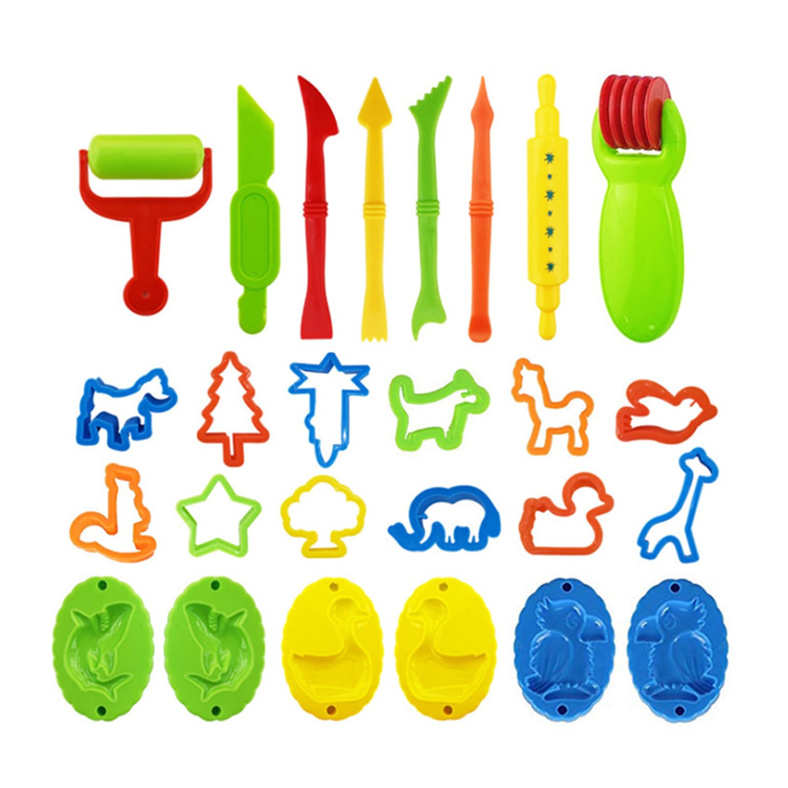 Creative Clay Stamps Mold for Craft Activity with Animal Themes Portable Easy Stamps Toy