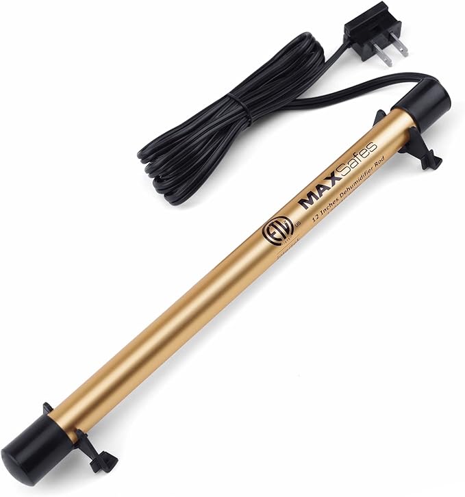 Gun Safe Dehumidifier Rod, Dry Rod - Easy Installation Plug-in Electric Dehumidifier Eliminates Moisture for Gun Safes & Cabinets, ETL Approved,12in