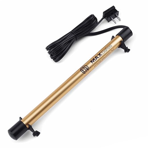 MAXSafes Gun Safe Dehumidifier Rod, Dry Golden Rod - Easy Installation Plug-in Electric Dehumidifier Eliminates Moisture for Gun Safes & Cabinets, ETL Approved,12in