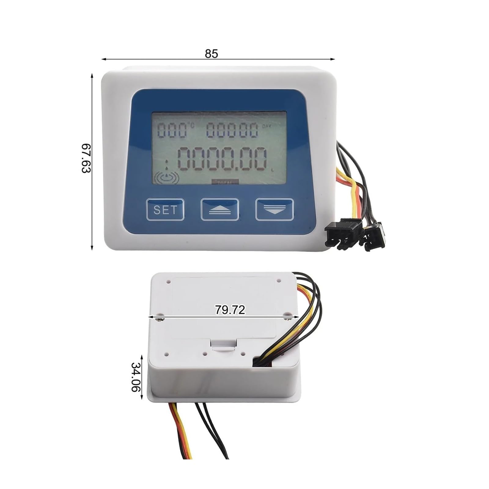 Sensor de control de caudal de agua, sensor de flujo de agua con rosca macho de 1-25 l/min con pantalla LCD digital que registra con precisión el consumo.