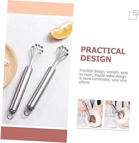 Miniatura 8 de Yardwe 3 unids coco rallado multifuncional Peeler Multi limpiador herramienta de acero inoxidable removedor de metal removedor de piel de pescado