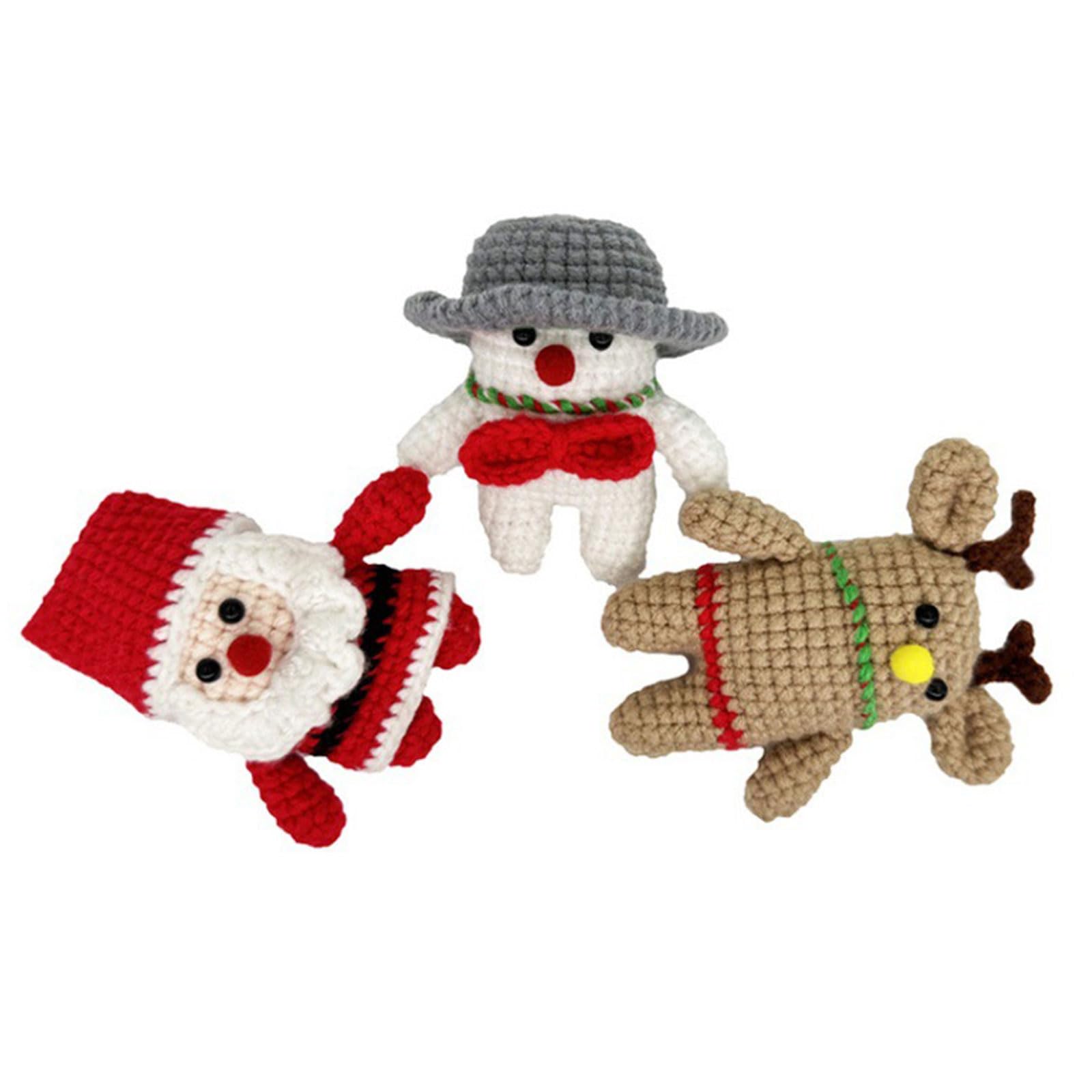 Tsophreniq Crochet Craft Set Christmas Kits Include Hook, Yarns, Needle, Instructions, Accessories for Beginner for Beginners Pattern Ornaments Tree for Beginners Ornaments