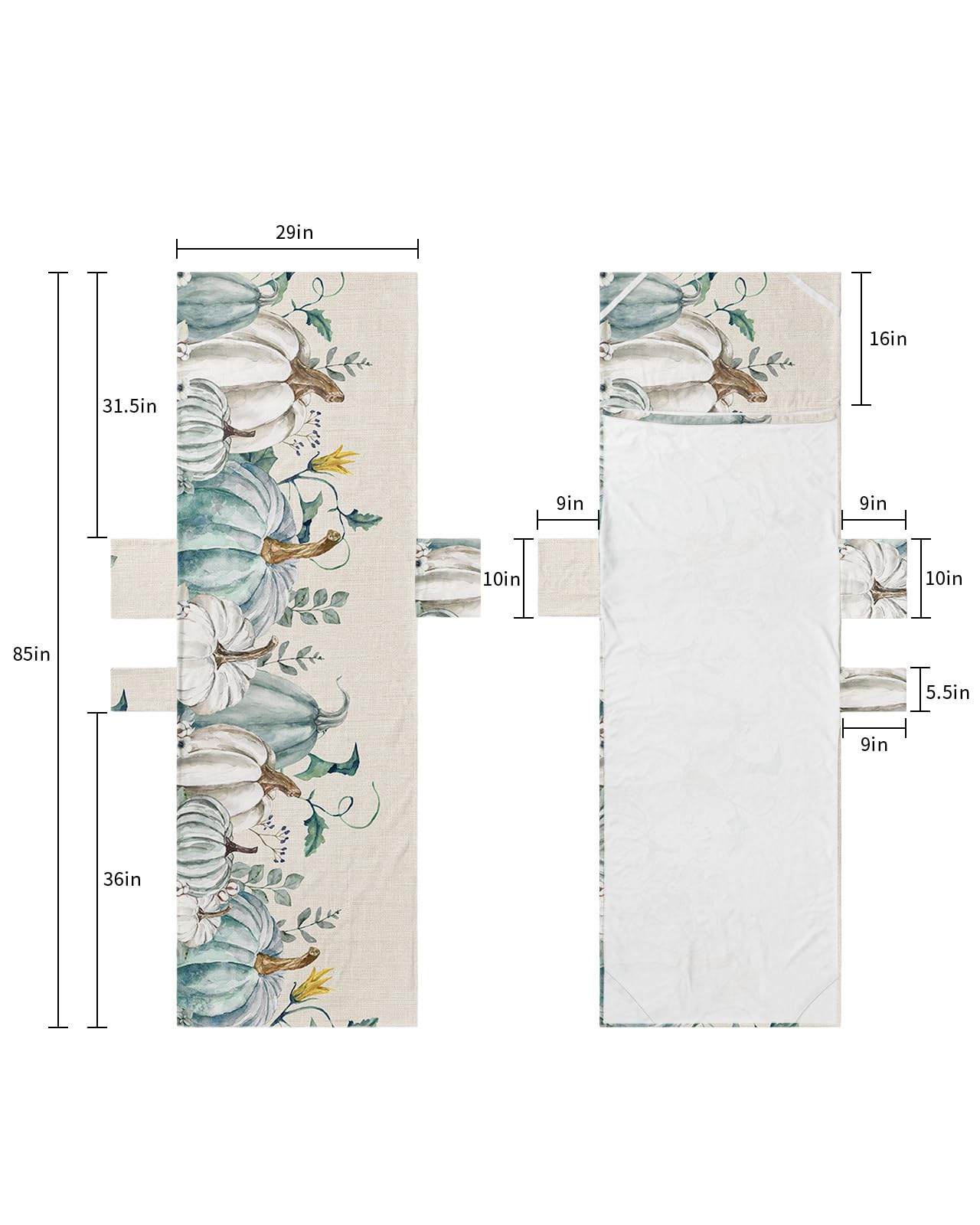 Rustic Teal Pumpkins, Beach Lounge Chair Towel Cover, Soft Chaise Lounge Towel with Side Pockets Patio Pool Chairs Cover for Beach/Pool Sunbathing 29x85 Eucalyptus Leaves Herb Aesthetic Plant