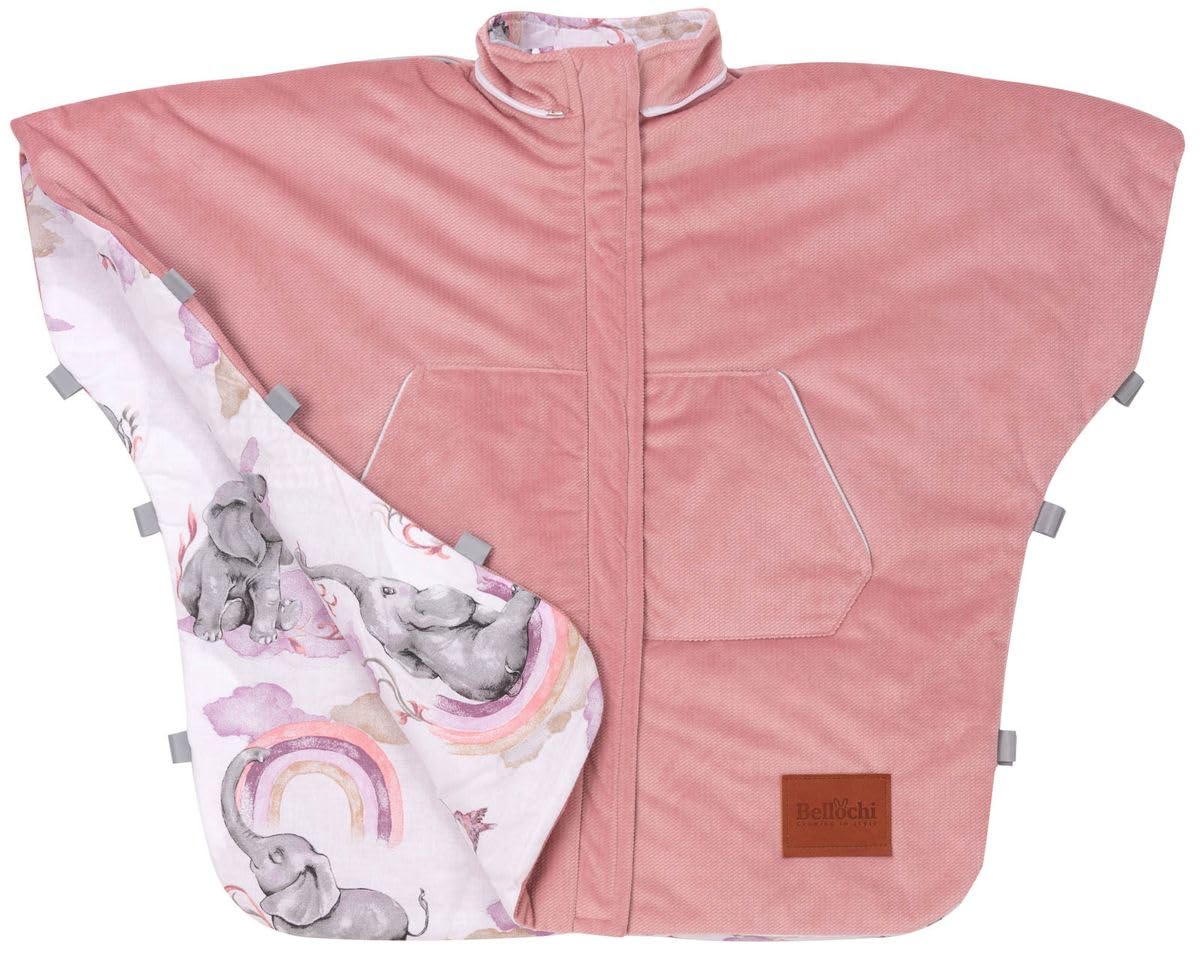 Poncho auto Bellochi universale per bambini 1-6 anni | Cappuccio staccabile | Strisce riflettenti | 80x60cm | Habarigani