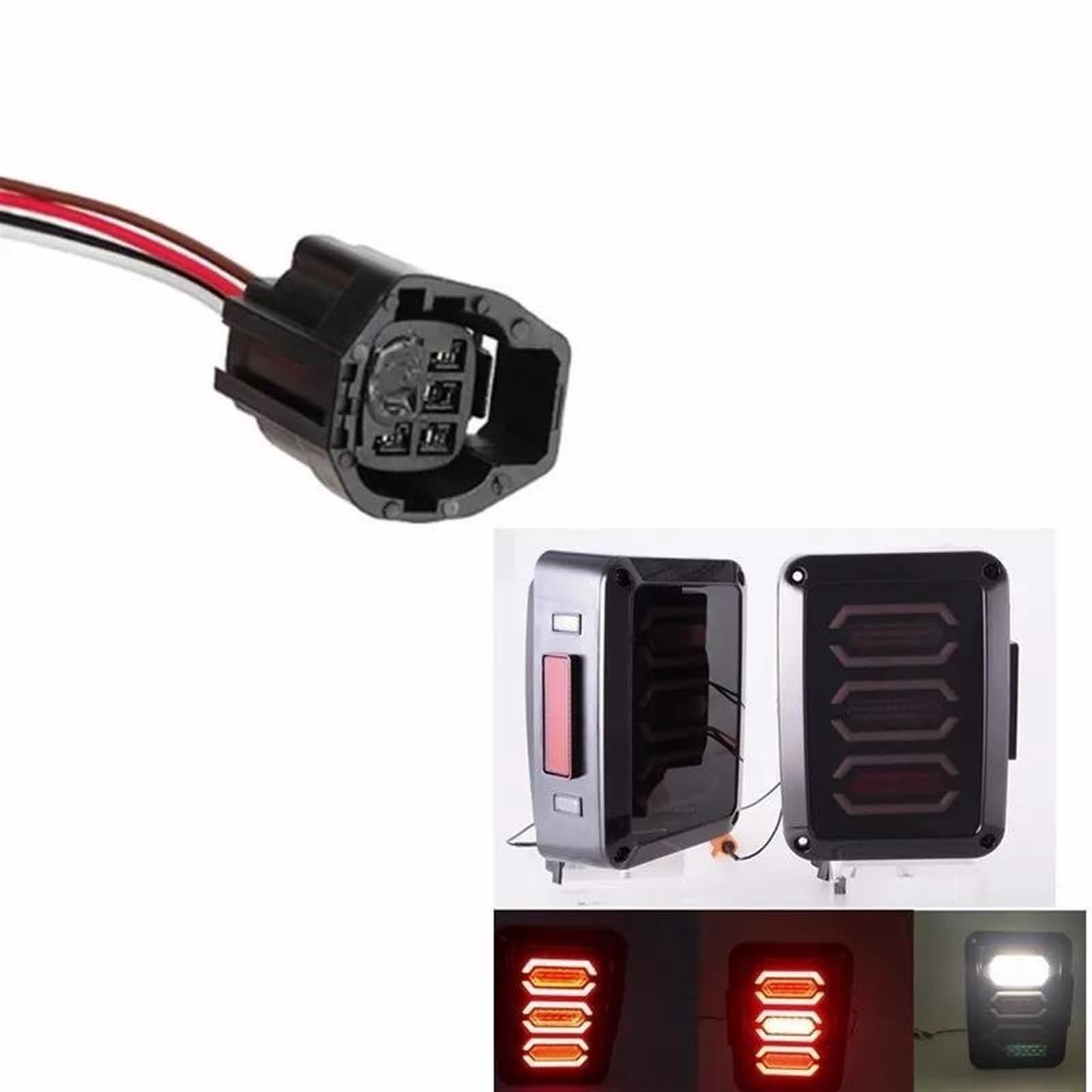 Luces traseras con luz de freno para marcha atrás, conjunto lámpara señal para Jeep,para Wrangler JK JKU 2007-2017, 2 uds(USA version)