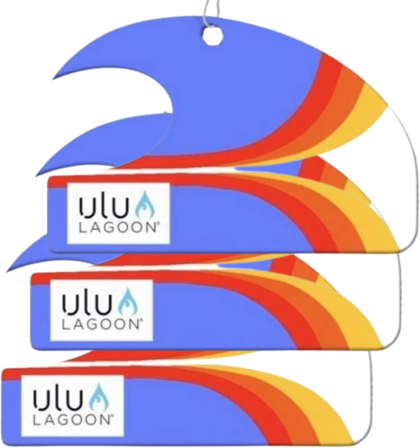 ulu Lagoon Hanging Car Air Freshener Tropical Beach Coconut Surf Wax Scent Mini