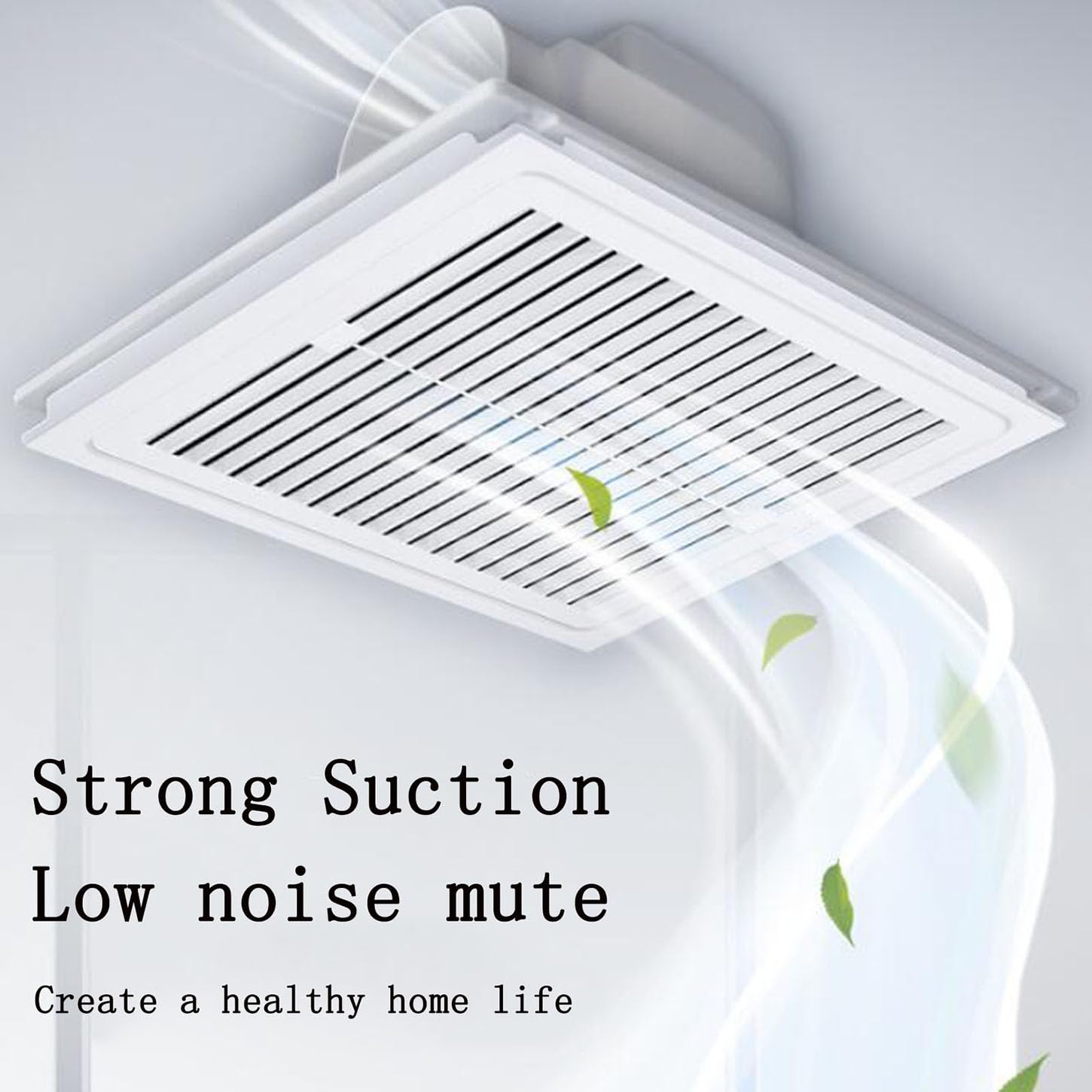 Extractor De Aire 300 * 300Mm,Extractor Cocina con Válvula De Retención,30W Ventilador Extractor Techo,Motor De Alambre De Cobre,para Baño, Invernadero, Garaje Rejillas Dextractor