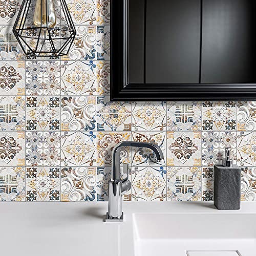 Vinilos Pared Cocina Estilo Bohemio Ligero Vinilo Adhesivo Cenefas Adhesivas Baño Cocina Azulejos Decorativos Adhesivos… - Imagen 3