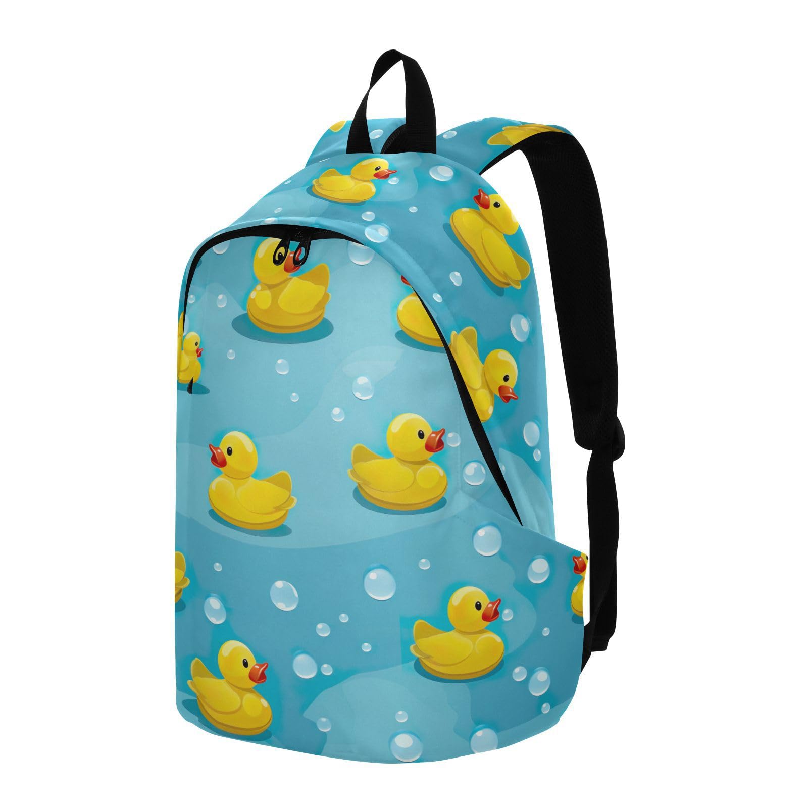 MCHIVER Travel Backpack Cartoon Yellow Rubber Ducks Casual Daypack Backpacks Lightweight Carry on Bag Water Resistant Hiking Backpack for Women Men