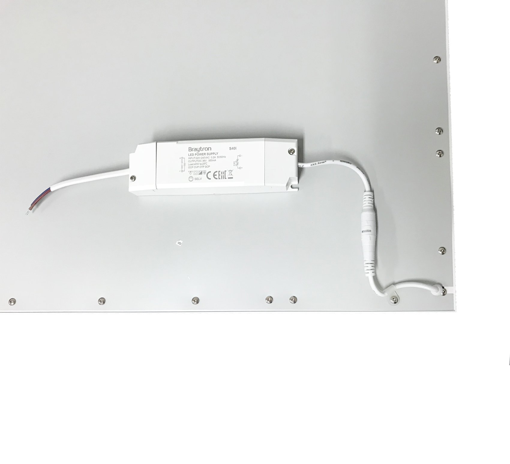 3 Ultraslim 620x620 LED Einbaupanel Panel Einlegeleuchte Panelleuchte Deckenleuchte Deckenlampe weißer Rahmen 62x62 Kaltweiß 40w 4000 Lumen