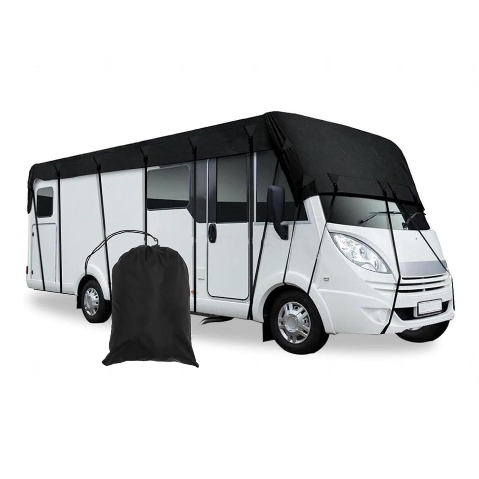 Funda Autocaravana Tela Oxford 210D Funda Caravana Almacenamiento Plegable, Fácil De Limpiar Cubierta Emergente para Remolque Funda Autocaravana,6.5m×3m
