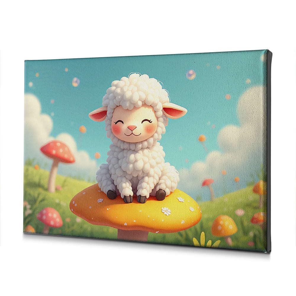 Impression sur toile de Pâques : tableau mouton haut de gamme - 4