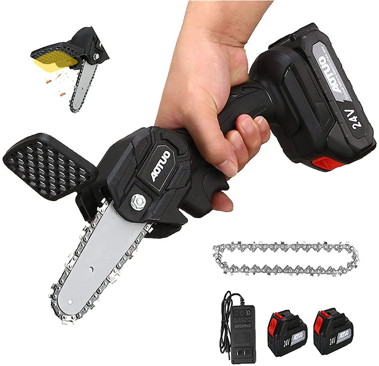 Buy Electric Pruning Saw, Mini Chainsaw 4Inch Cordless with Brushless